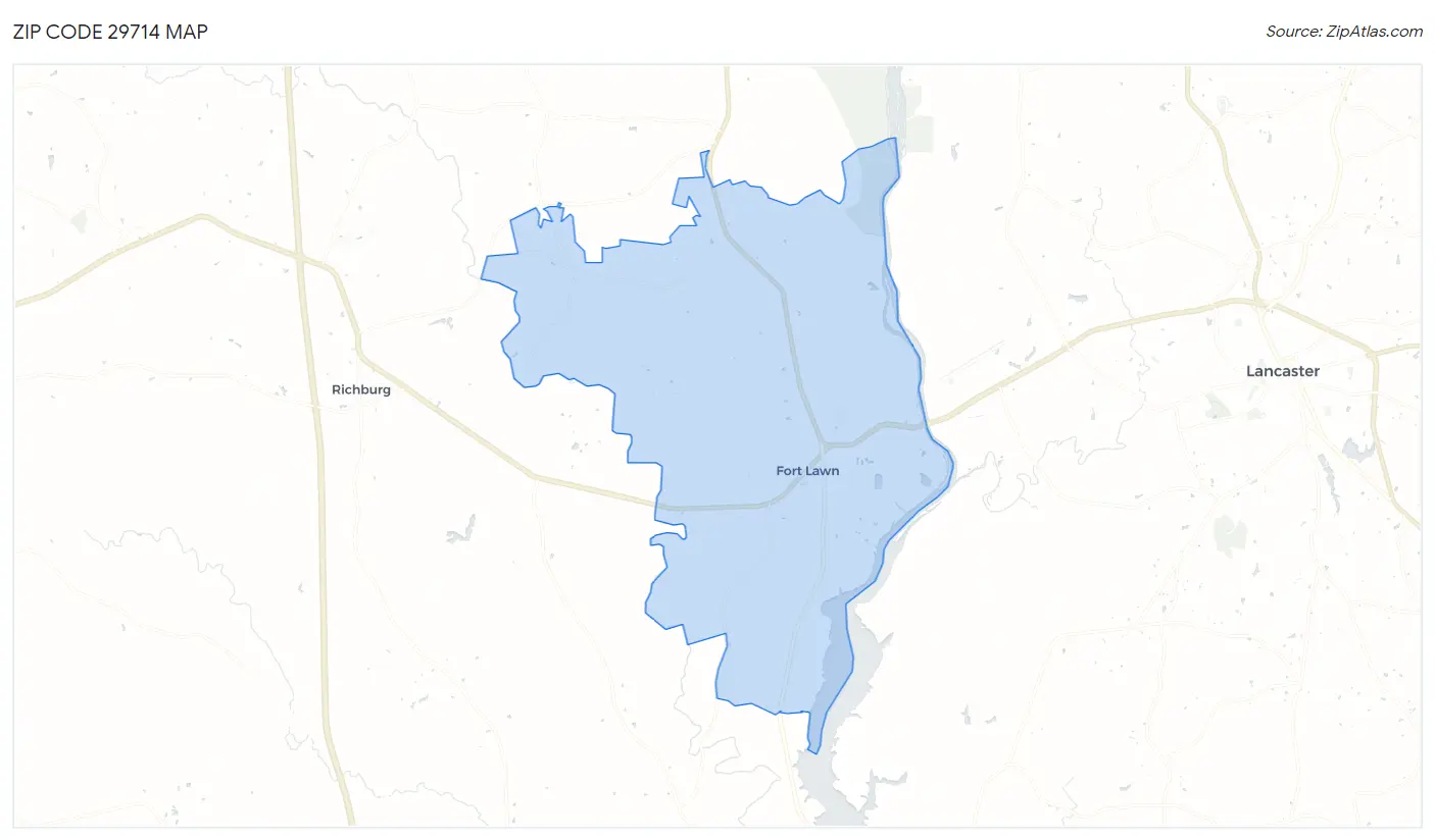 Zip Code 29714 Map