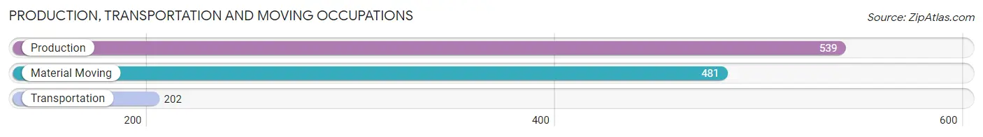 Production, Transportation and Moving Occupations in Zip Code 29728