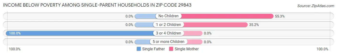 Income Below Poverty Among Single-Parent Households in Zip Code 29843