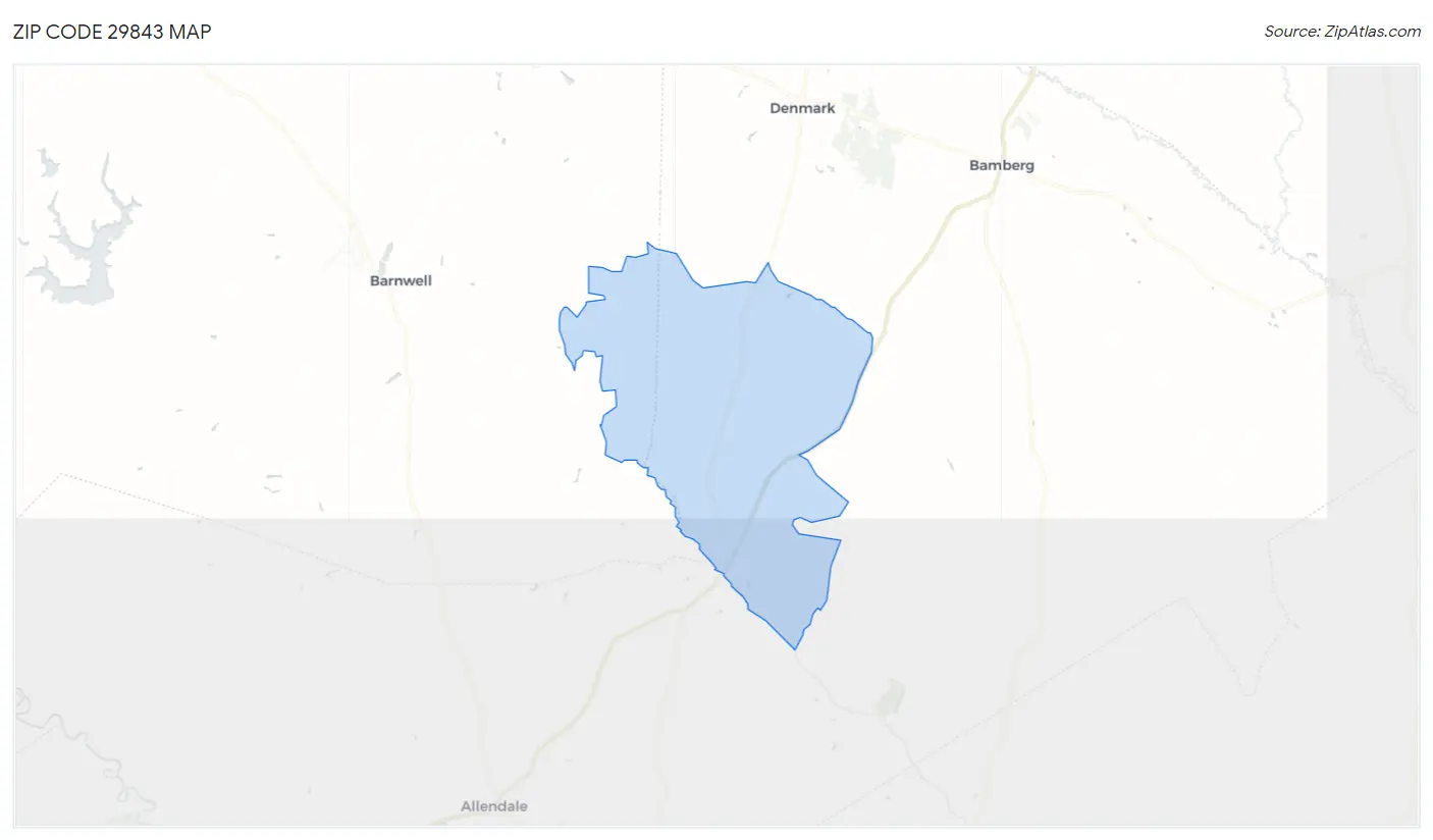 Zip Code 29843 Map