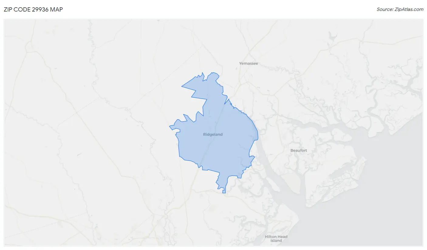 Zip Code 29936 Map