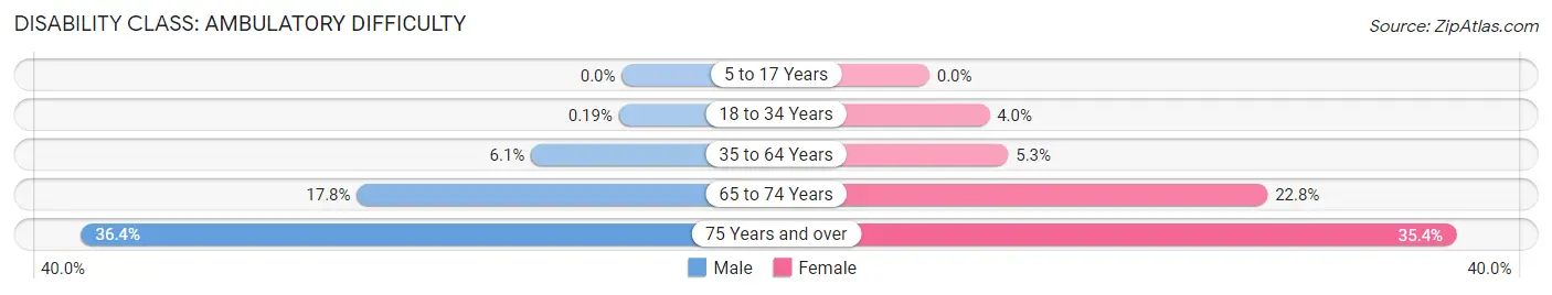 Disability in Zip Code 30008: <span>Ambulatory Difficulty</span>