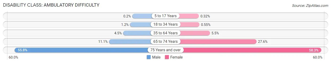 Disability in Zip Code 30011: <span>Ambulatory Difficulty</span>