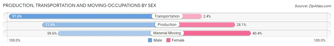 Production, Transportation and Moving Occupations by Sex in Zip Code 30011