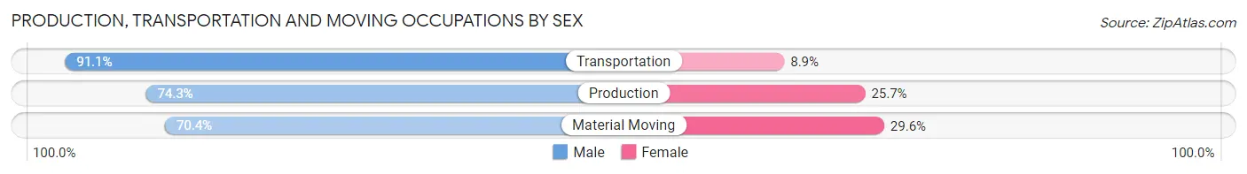 Production, Transportation and Moving Occupations by Sex in Zip Code 30078