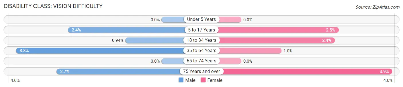 Disability in Zip Code 30078: <span>Vision Difficulty</span>