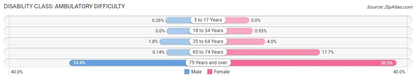 Disability in Zip Code 30168: <span>Ambulatory Difficulty</span>