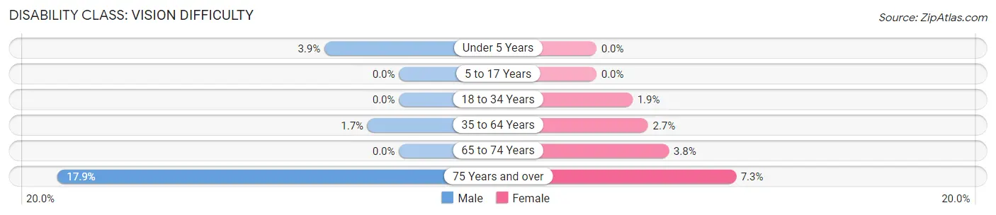 Disability in Zip Code 30168: <span>Vision Difficulty</span>