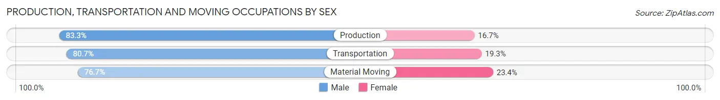 Production, Transportation and Moving Occupations by Sex in Zip Code 30252