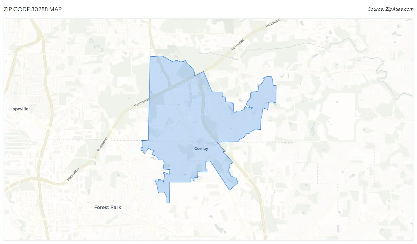 Zip Code 30288 Map