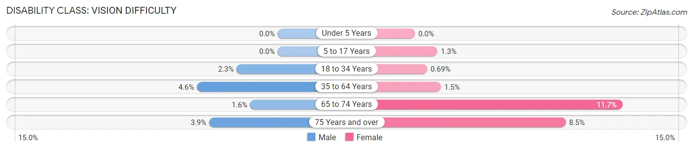 Disability in Zip Code 30296: <span>Vision Difficulty</span>