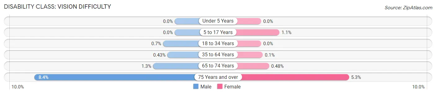 Disability in Zip Code 30338: <span>Vision Difficulty</span>