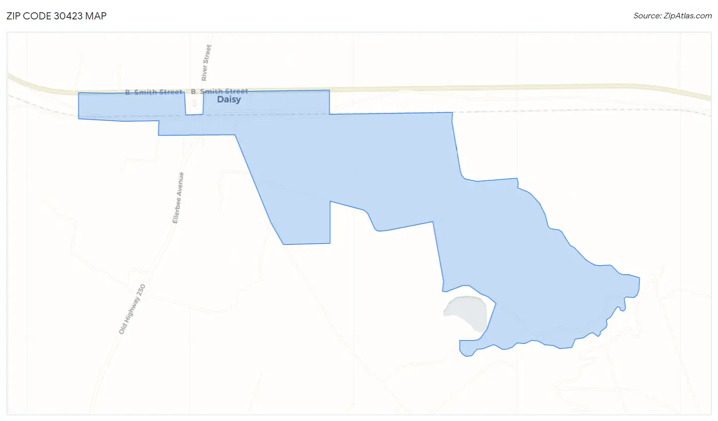 Zip Code 30423 Map