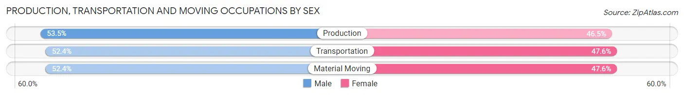 Production, Transportation and Moving Occupations by Sex in Zip Code 30477