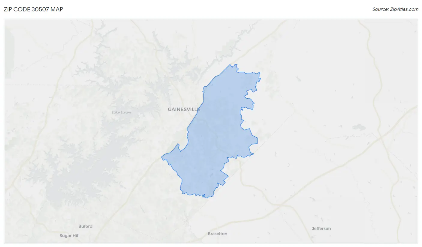 Zip Code 30507 Map