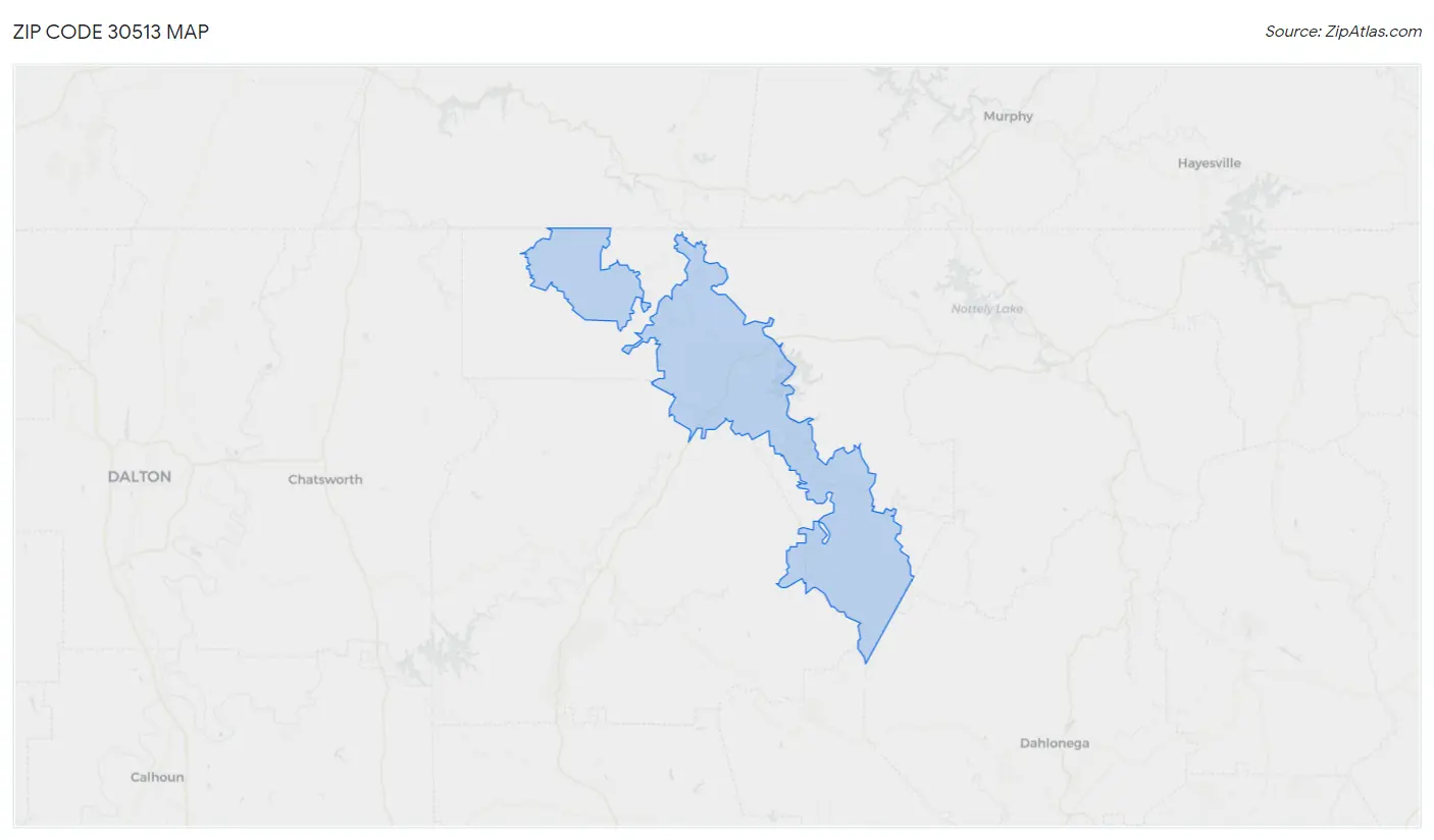 Zip Code 30513 Map