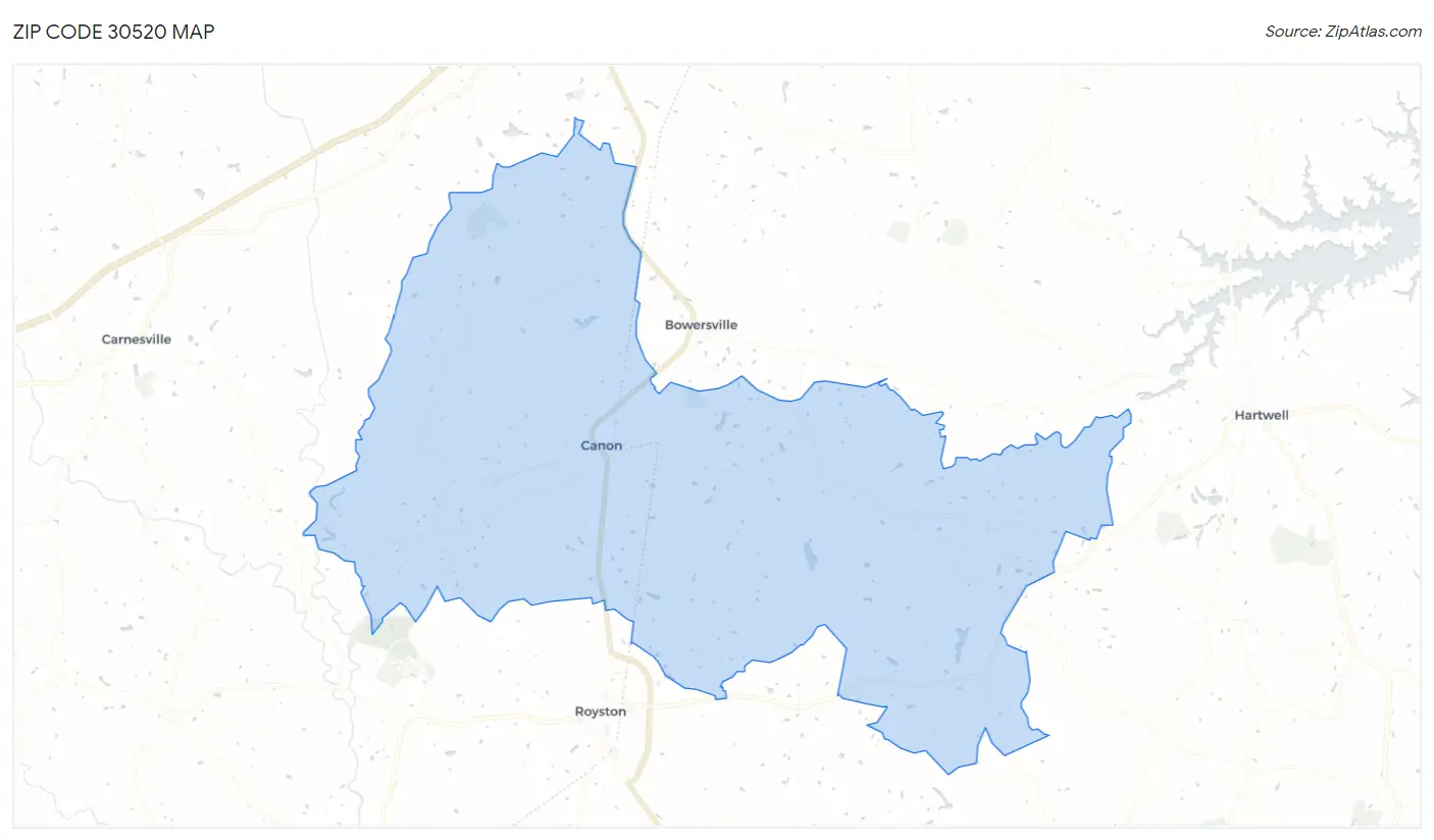 Zip Code 30520 Map