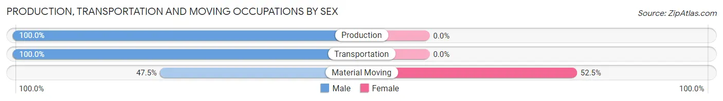 Production, Transportation and Moving Occupations by Sex in Zip Code 30576
