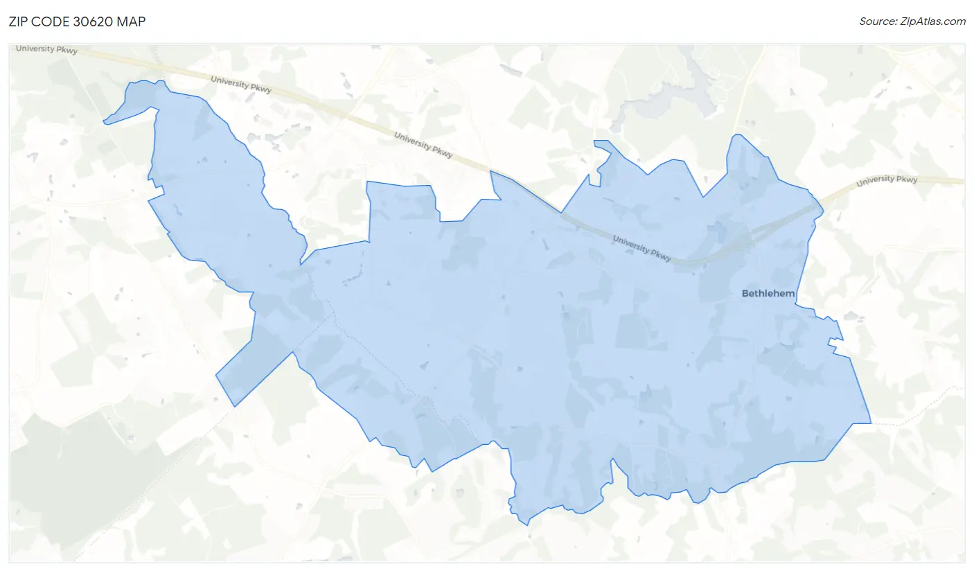 Zip Code 30620 Map