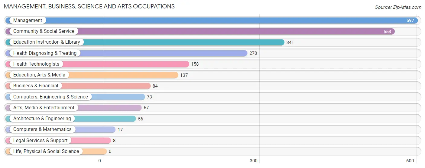 Management, Business, Science and Arts Occupations in Zip Code 30635