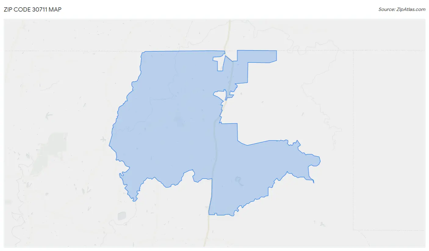 Zip Code 30711 Map