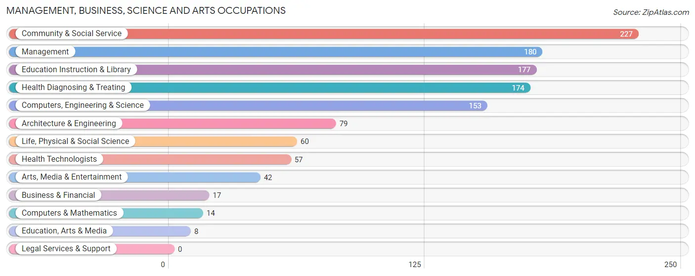 Management, Business, Science and Arts Occupations in Zip Code 30725