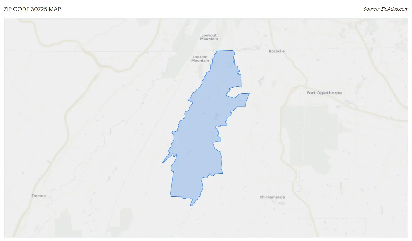 Zip Code 30725 Map