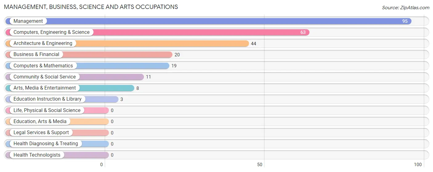 Management, Business, Science and Arts Occupations in Zip Code 30733