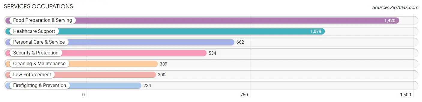 Services Occupations in Zip Code 30813