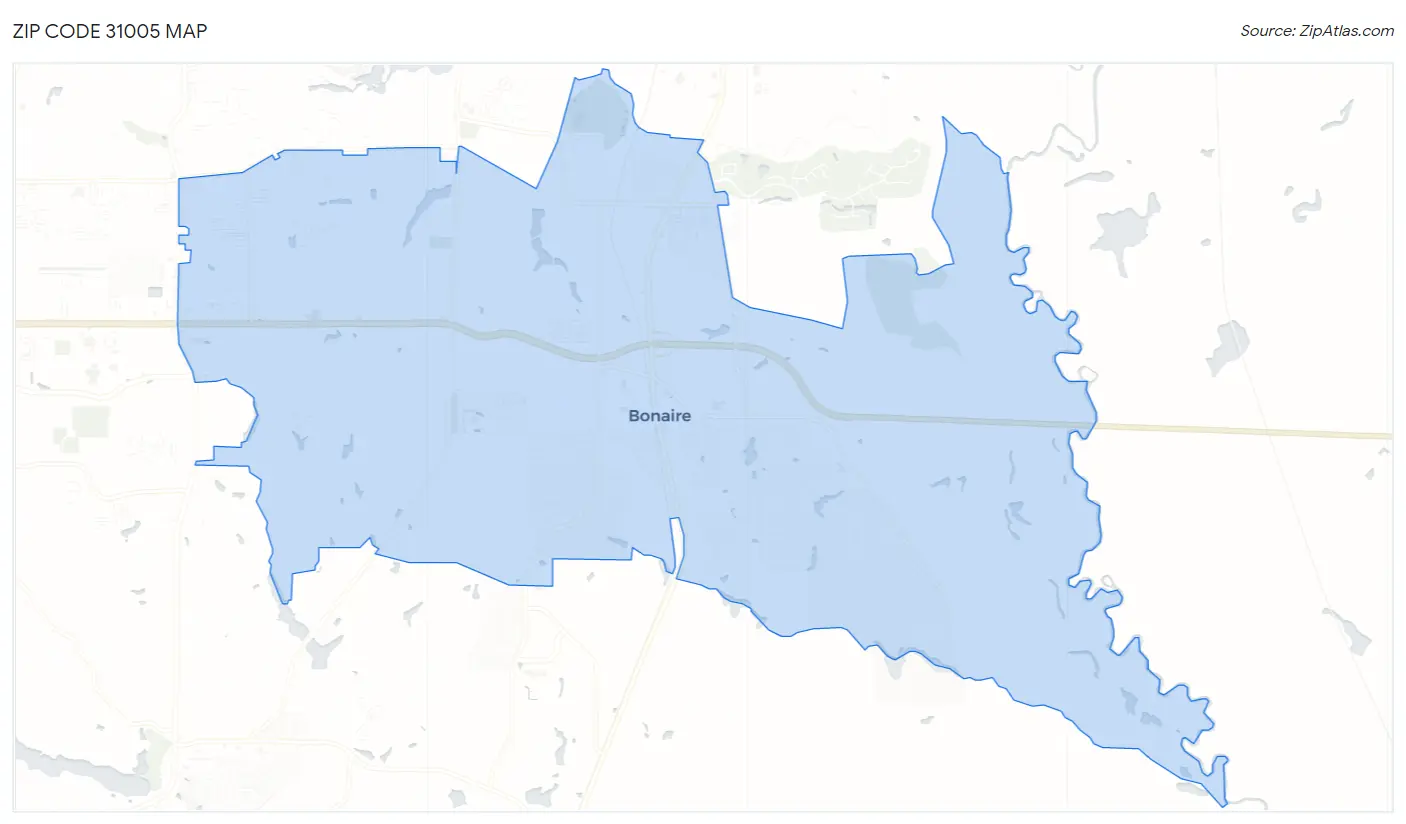 Zip Code 31005 Map