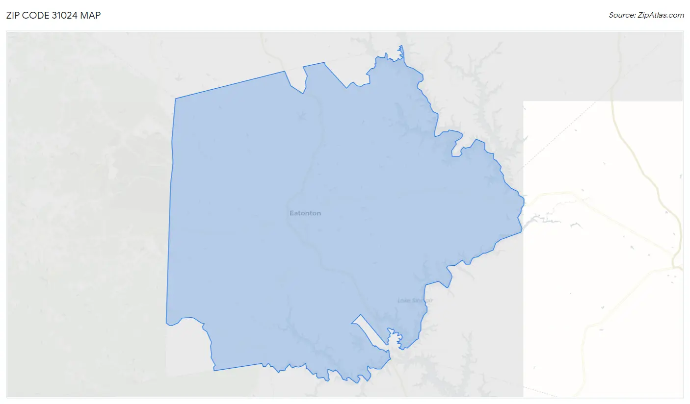 Zip Code 31024 Map