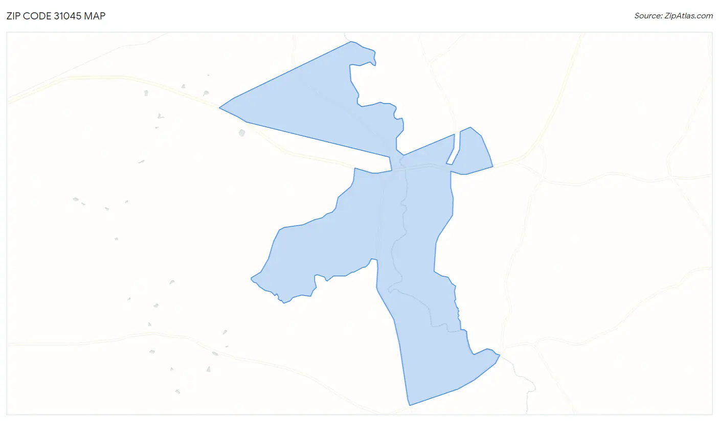 Zip Code 31045 Map