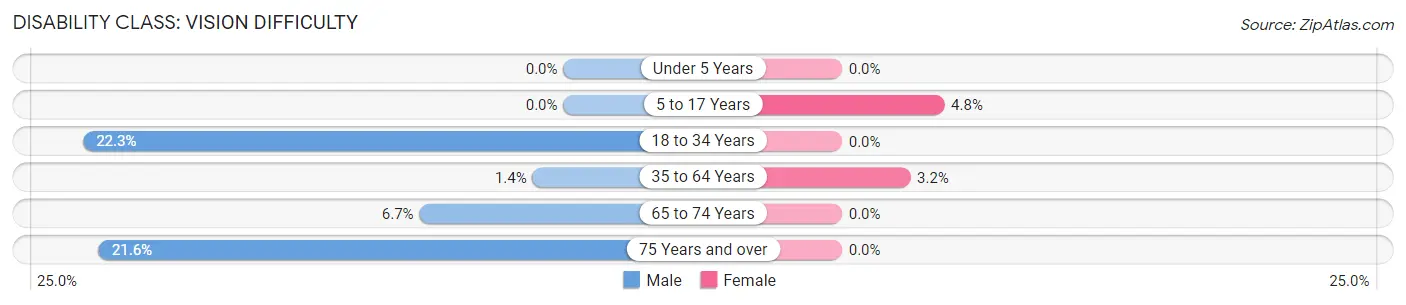 Disability in Zip Code 31092: <span>Vision Difficulty</span>