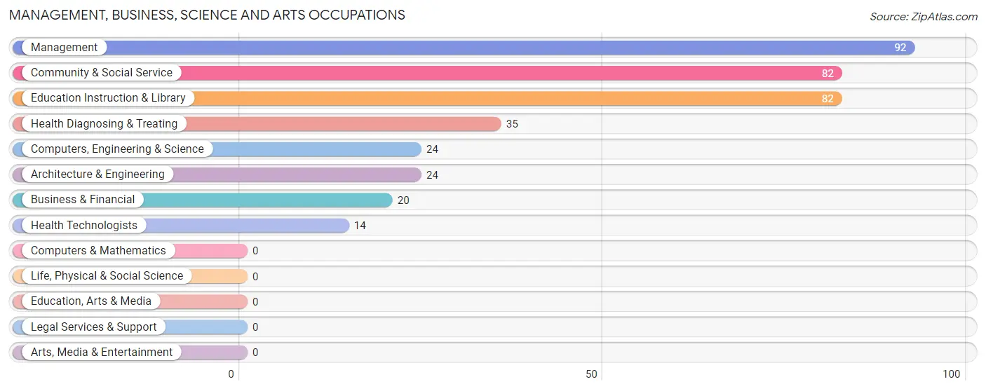 Management, Business, Science and Arts Occupations in Zip Code 31098