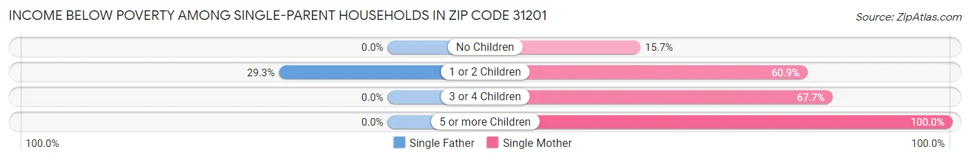 Income Below Poverty Among Single-Parent Households in Zip Code 31201