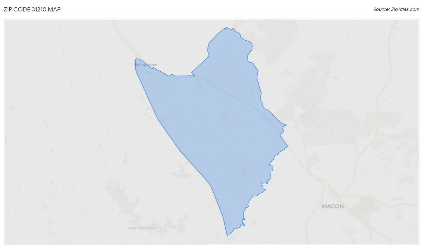 Zip Code 31210 Map