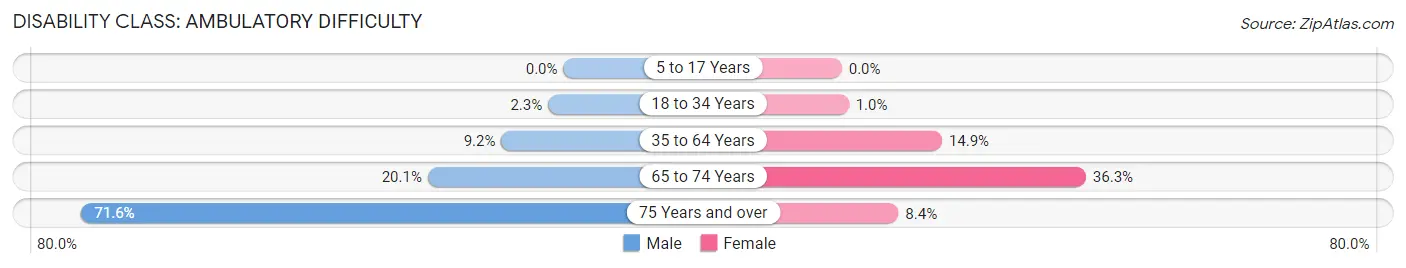 Disability in Zip Code 31302: <span>Ambulatory Difficulty</span>