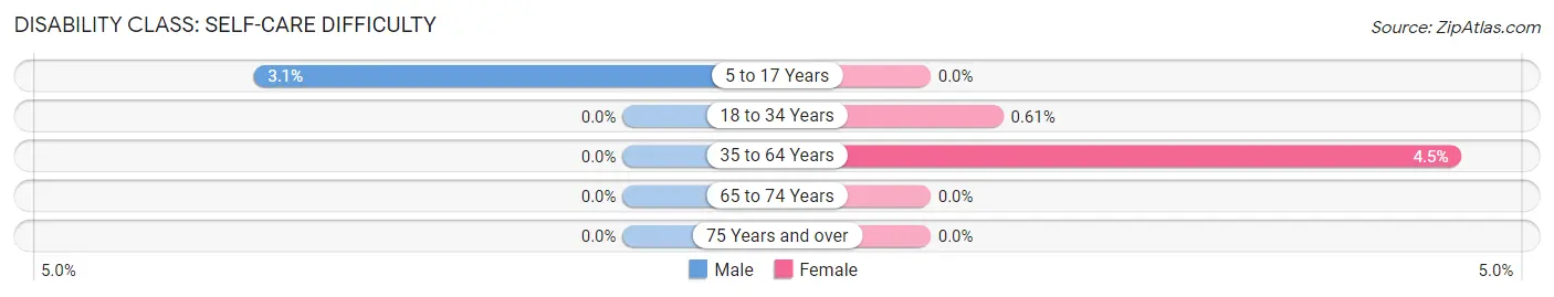 Disability in Zip Code 31315: <span>Self-Care Difficulty</span>