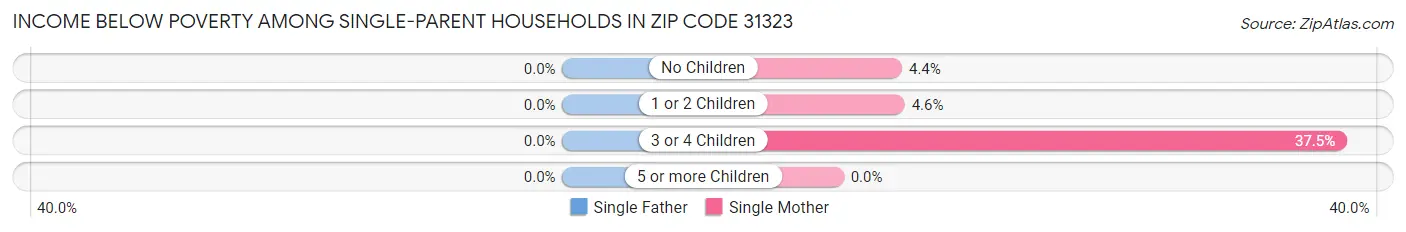 Income Below Poverty Among Single-Parent Households in Zip Code 31323