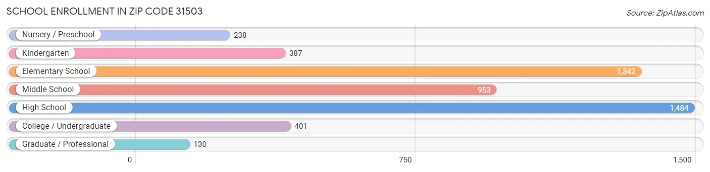 School Enrollment in Zip Code 31503