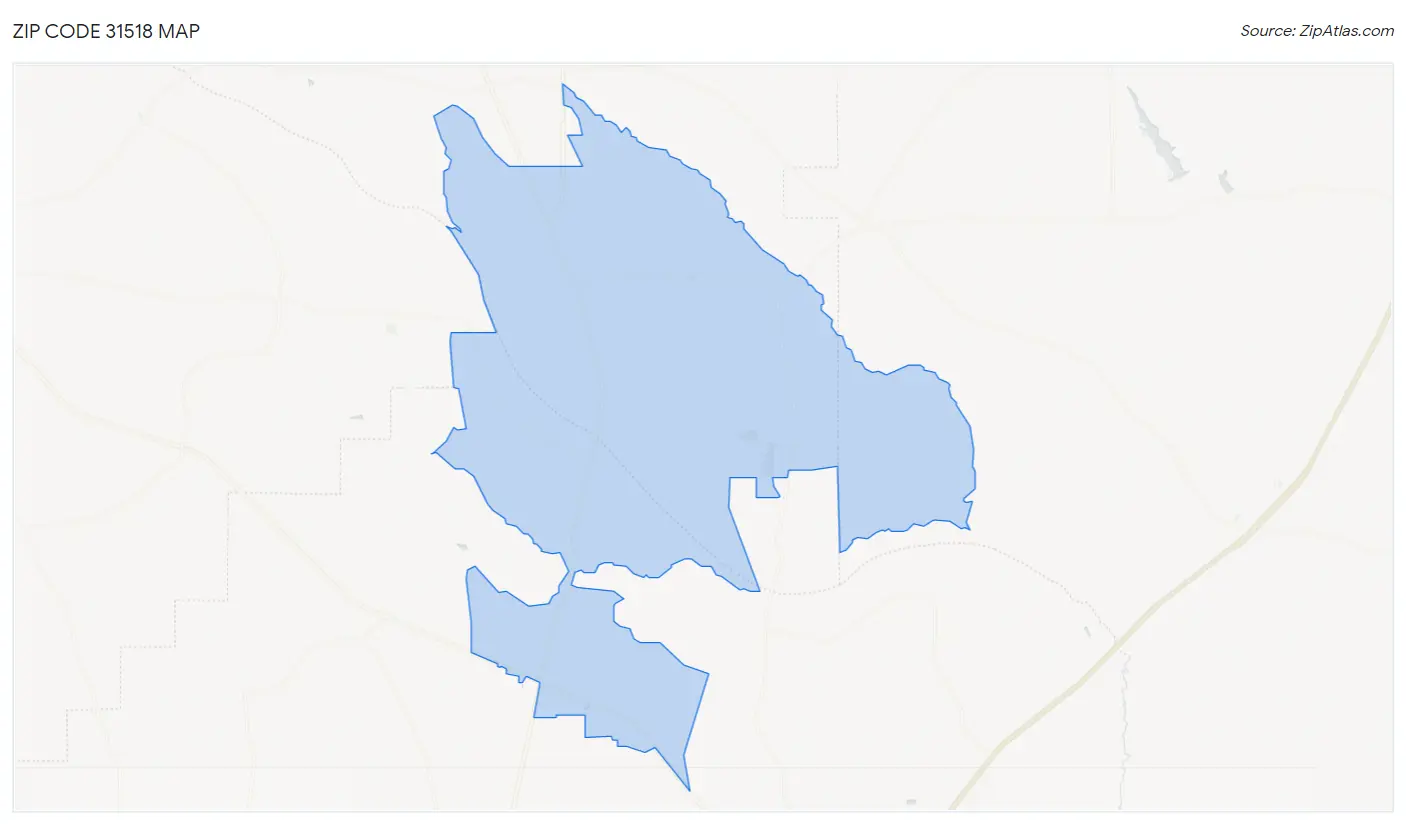 Zip Code 31518 Map