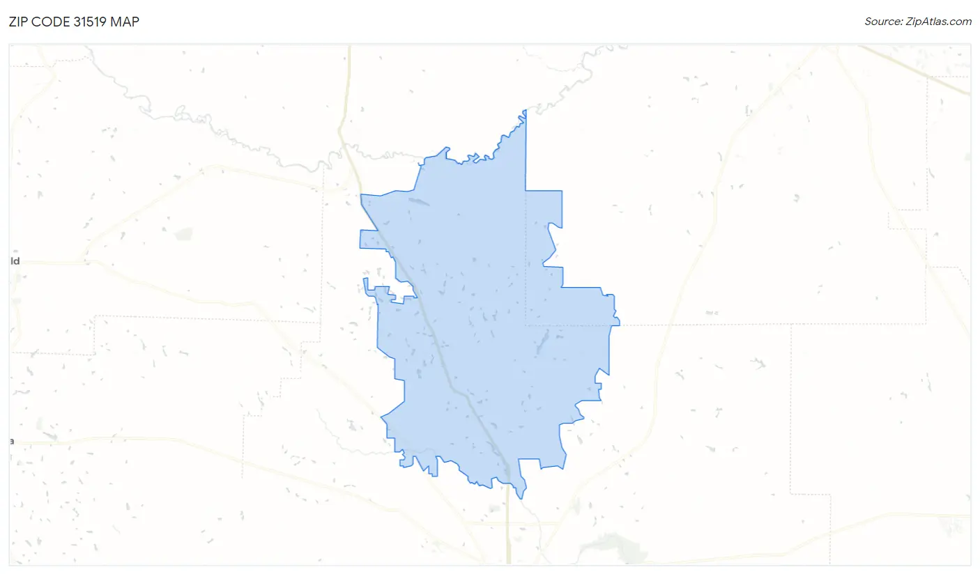 Zip Code 31519 Map