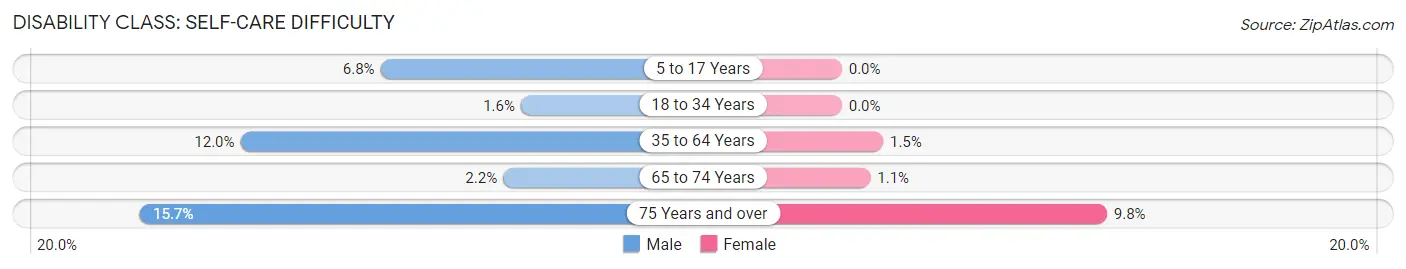 Disability in Zip Code 31546: <span>Self-Care Difficulty</span>