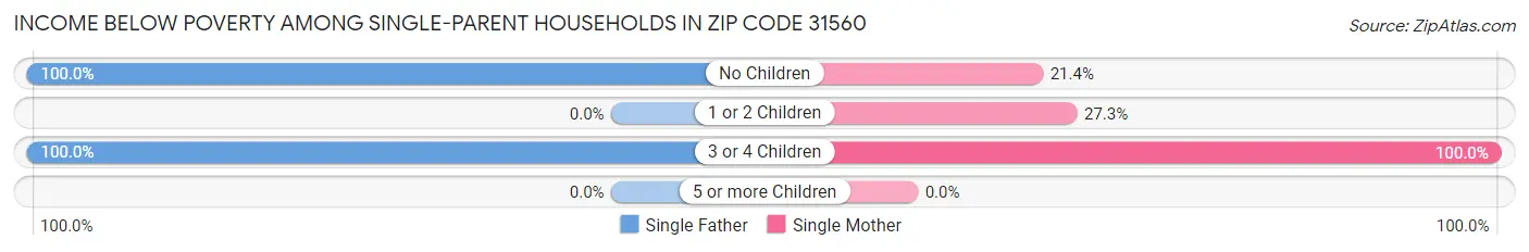 Income Below Poverty Among Single-Parent Households in Zip Code 31560