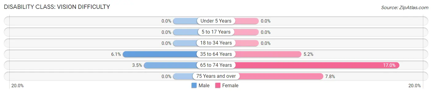 Disability in Zip Code 31634: <span>Vision Difficulty</span>