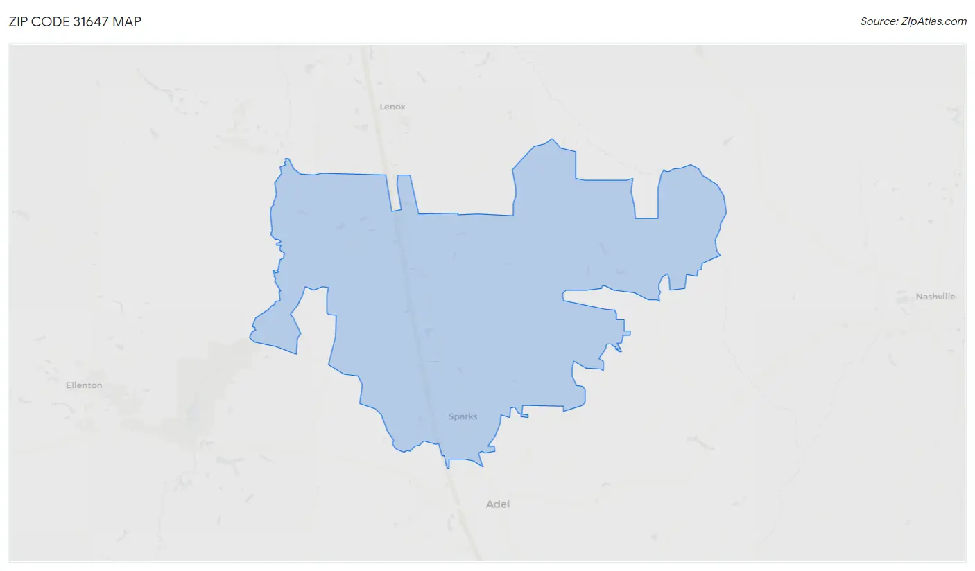 Zip Code 31647 Map