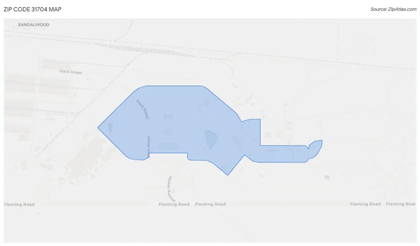 Zip Code 31704 Map