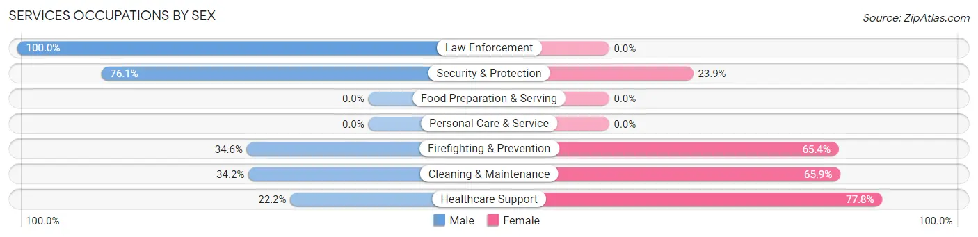 Services Occupations by Sex in Zip Code 31714