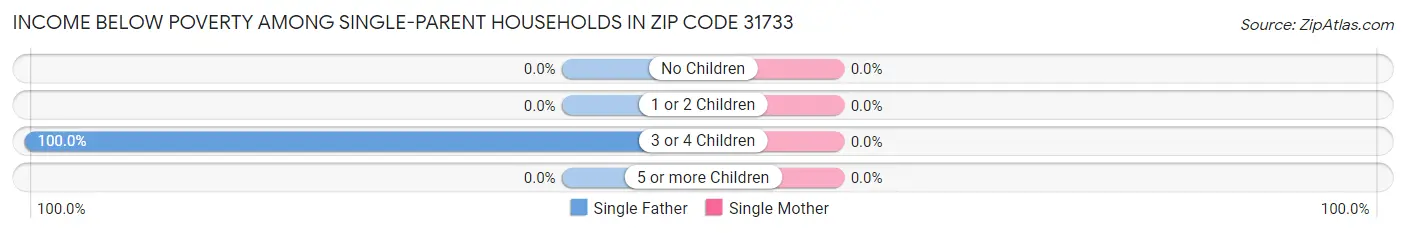 Income Below Poverty Among Single-Parent Households in Zip Code 31733