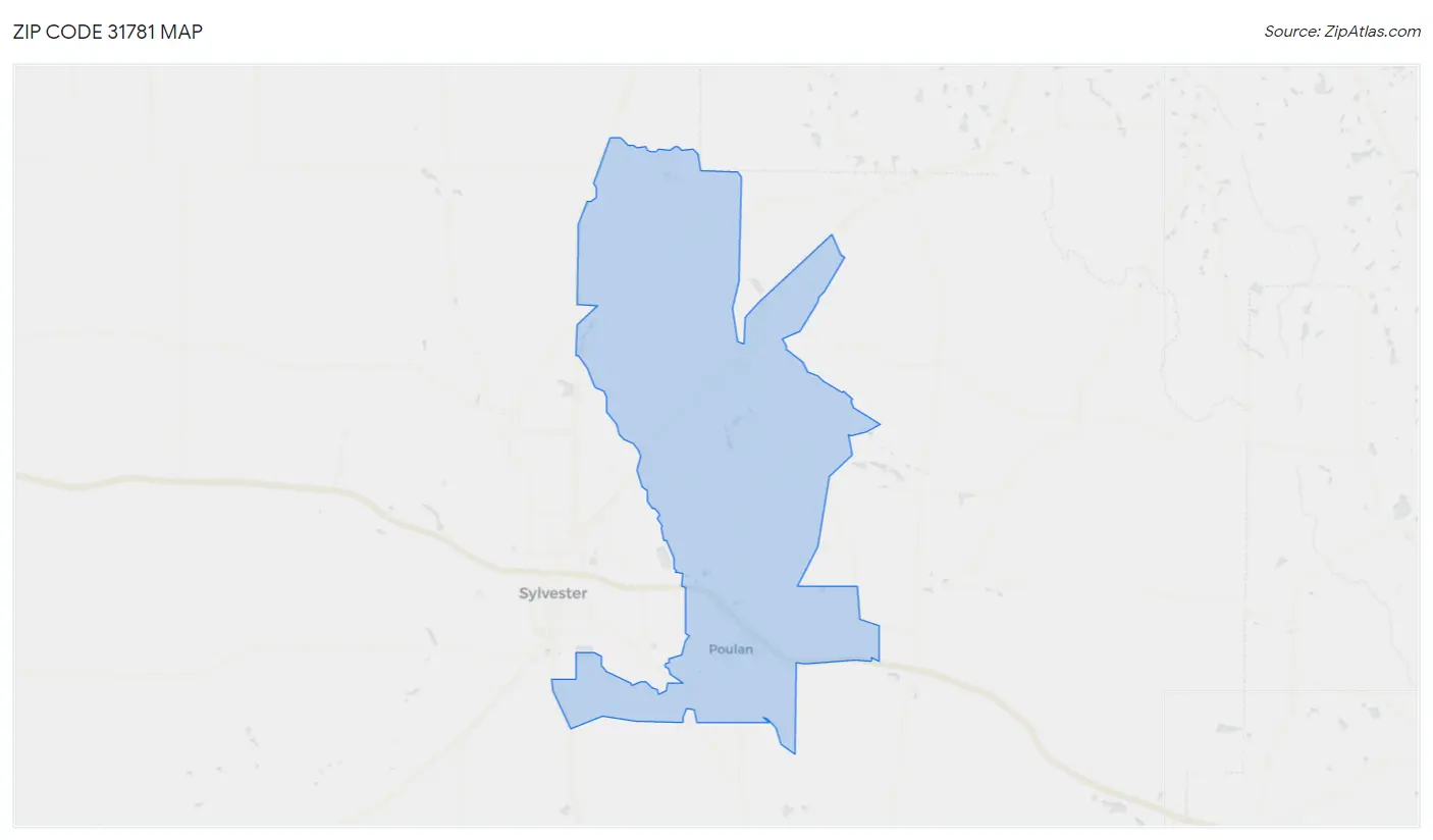 Zip Code 31781 Map